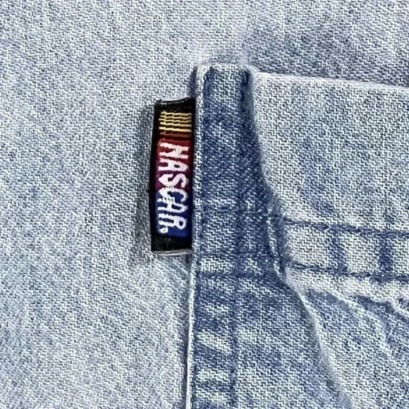 Competitors View Mens L Dale Jarrett #88 NASCAR Vintage Denim Shirt 100% Cotton - Picture 6 of 16